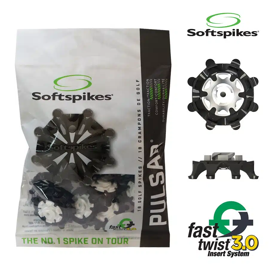 Softspikes Pulsar Golf Cleats Fast Twist® 3.0 Black/White - Image 2