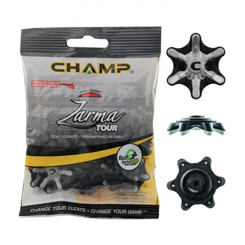 Champ Zarma Tour Golf Cleats Fast Twist® 3.0 Black / Silver - Image 2