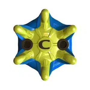 Champ Zarma Golf Cleats 6mm Thread Blue / Yellow Zarma