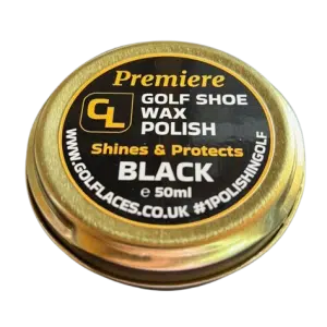 Premiere Golf Shoe Wax Polish Tin 50ml / Black for Footjoy Shoes