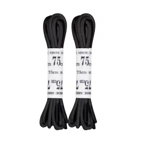 Black Twin Pack Replacement Waxed Laces for Under Armour Golf Shoes 75cm (Round)