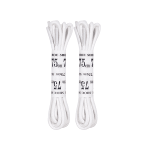 White Twin Pack Replacement Waxed Laces for Under Armour Golf Shoes 75cm (Round)