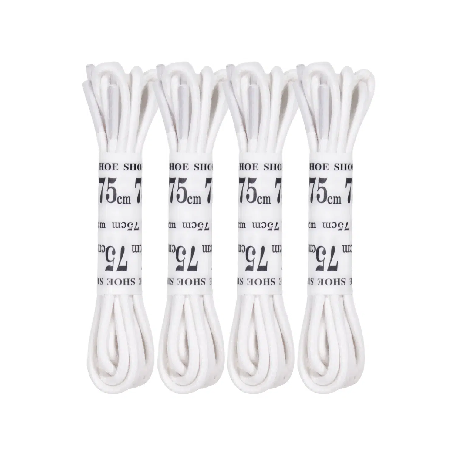 White 4 Pack Replacement Waxed Laces for Ecco Golf Shoes 75cm (Round)